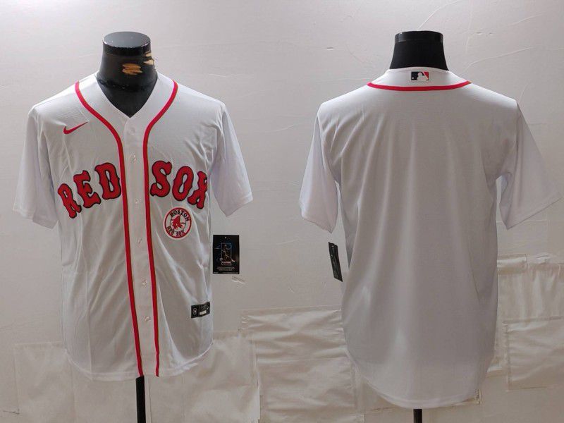 Men Boston Red Sox Blank White Game 2024 Nike MLB Jersey style 2